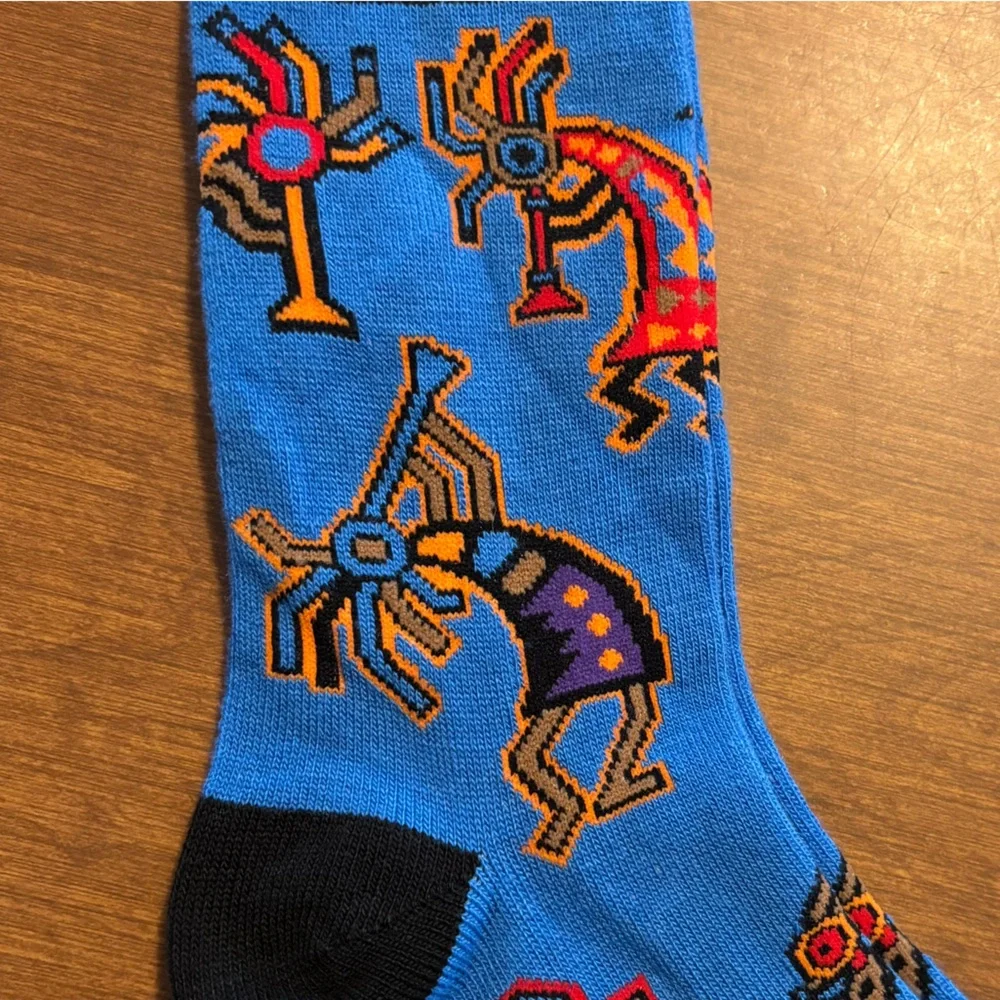 Vintage Polar Socks with Southwestern pattern, sock size 8-11